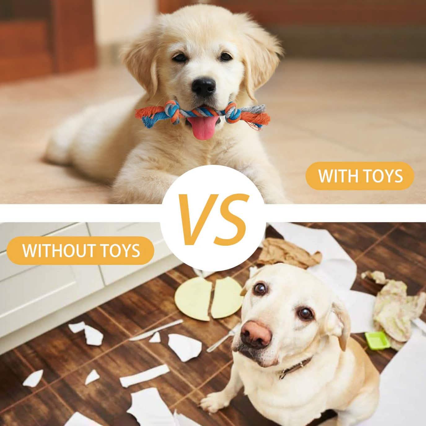 7-Piece: Puppy Cord Chew Toys